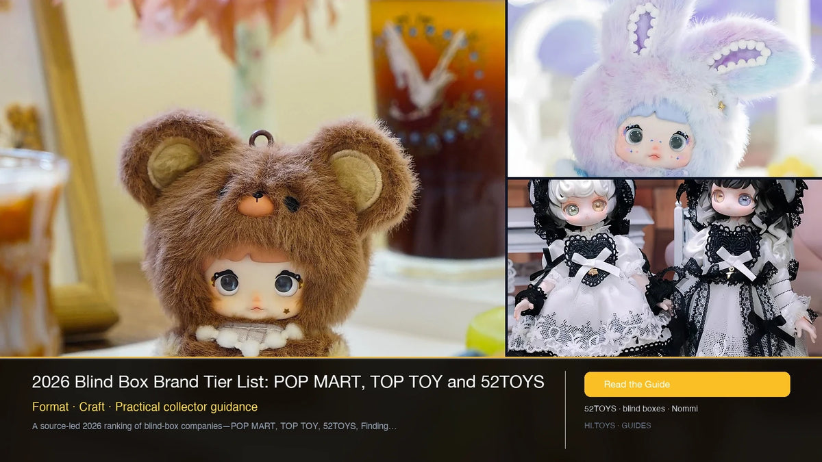 2026 Blind Box Brand Tier List: POP MART, TOP TOY and 52TOYS — Hi.toys editorial cover