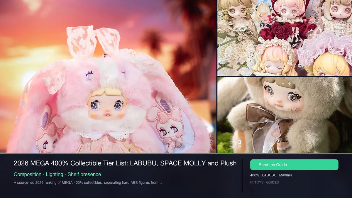 2026 MEGA 400% Collectible Tier List: LABUBU, SPACE MOLLY and Plush — Hi.toys editorial cover