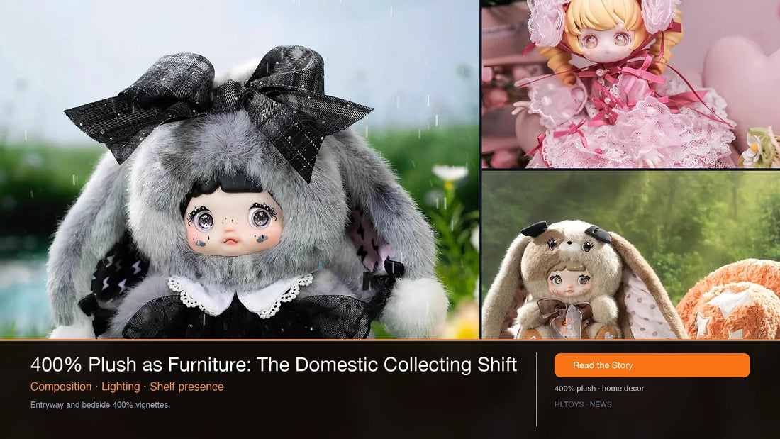 400% Plush as Furniture: The Domestic Collecting Shift — Hi.toys editorial cover