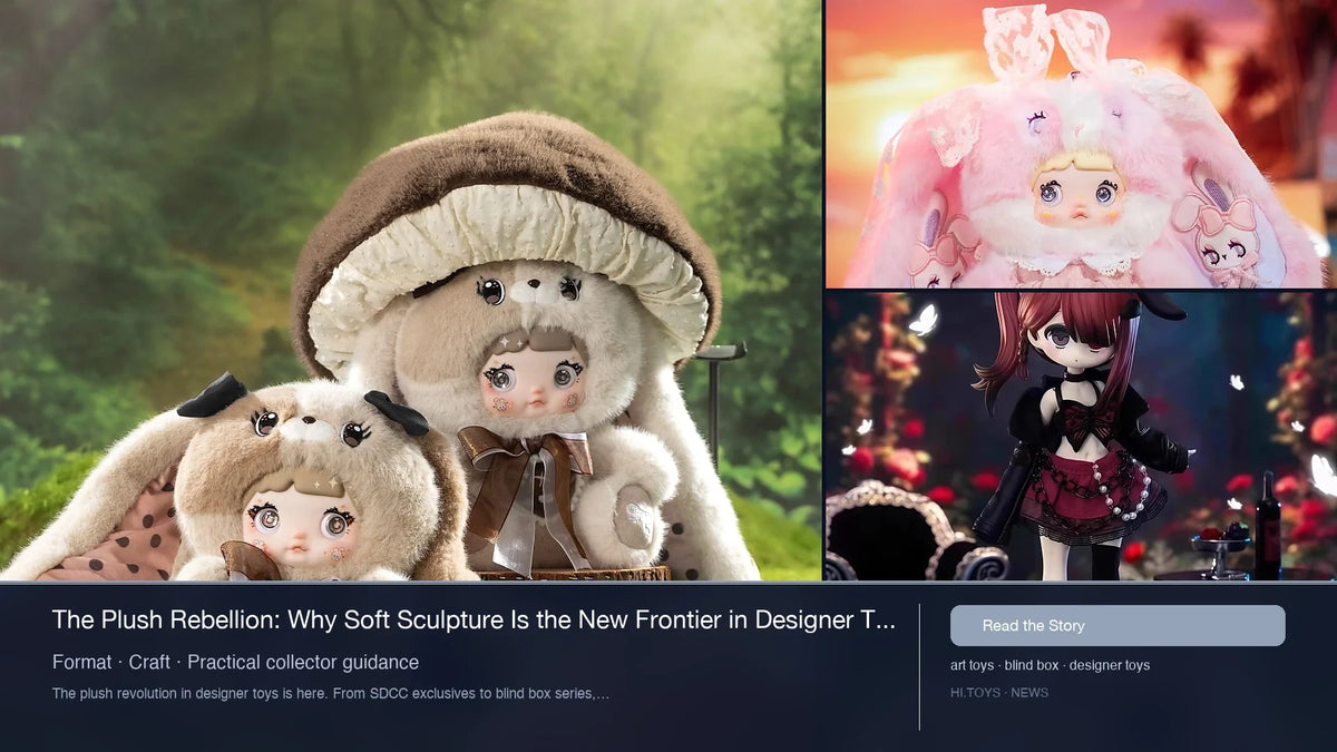 The Plush Rebellion: Why Soft Sculpture Is the New Frontier in Designer Toys | Hi.toys Trend Report — Hi.toys editorial cover