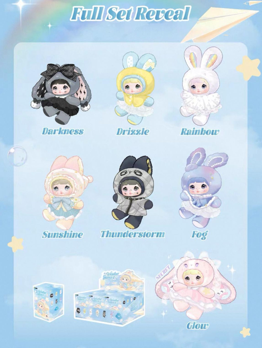 Nommi Weather Forecast Series Blind Box Figure – Cute Kawaii Mystery Collectible Doll, Adorable Bag Pendant, Fun Surprise Gift for Girls, Friends & Toy Lovers, Trendy Desk Decoration