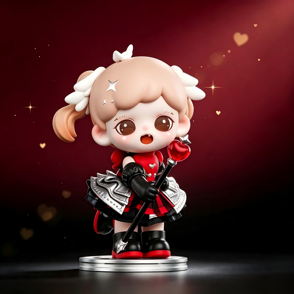 Zorra Time Machine Series - Dark Magic Girl Dangle Card | Limited Art Toy Figure with Collector Card
