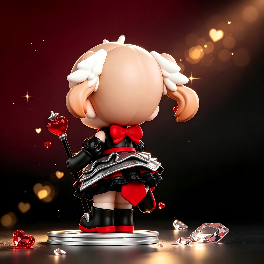 Zorra Time Machine Series - Dark Magic Girl Dangle Card | Limited Art Toy Figure with Collector Card