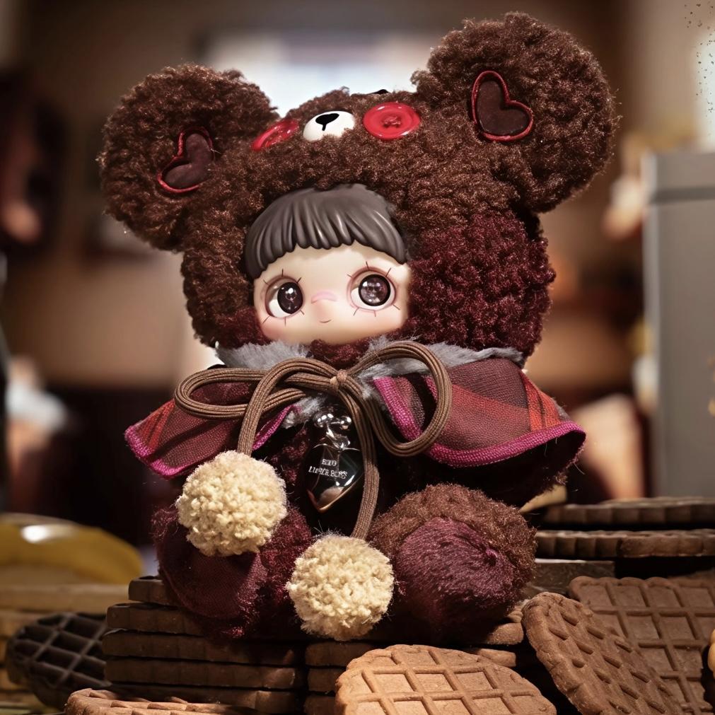 Maymei Tiny Bear Cookie Series Keychain & Pendant – Cute Soft Collectible Hanging Charms, Perfect Gift for Kids & Collectors