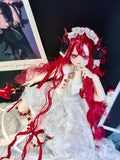 "Order of Time" & "Music Box" Series – Red-haired, White-dressed Demon Girl – BJD-style Articulated Figure – Collectible Complete Doll