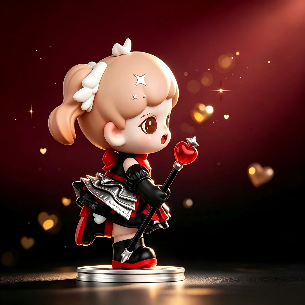Zorra Time Machine Series - Dark Magic Girl Dangle Card | Limited Art Toy Figure with Collector Card