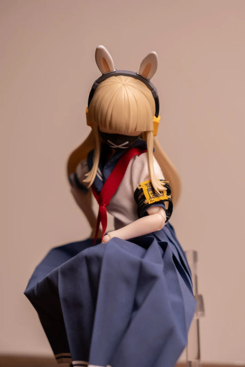 "Mao Tu" Rabbit-Ear Headset Sailor Suit Articulated Figure – Includes Interchangeable Faceplates, Tactical Accessories, and Trendy Collectible Doll Elements.