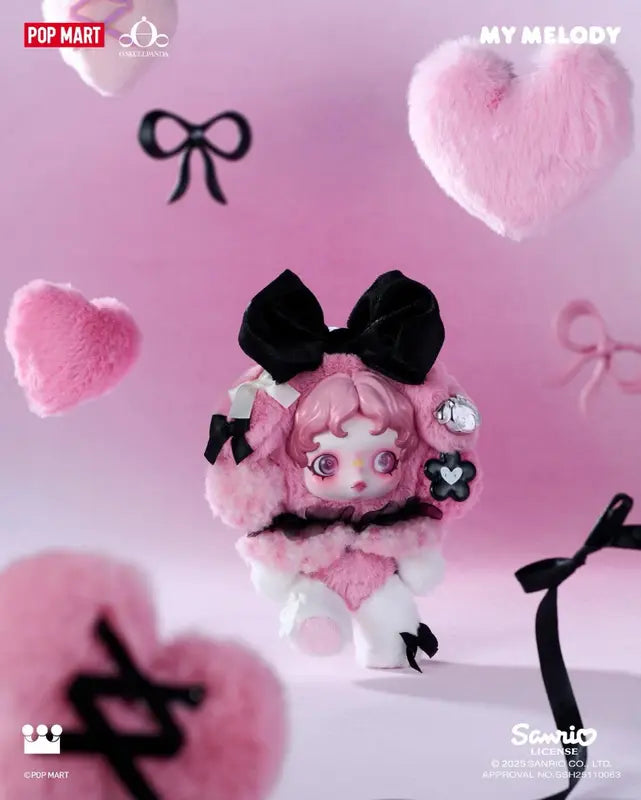 SKULLPANDA × KUROMI & MY MELODY Vinyl Plush Pendant