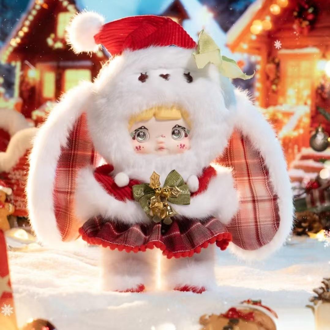 Nommi Magical Christmas Eve Plush Blind Box – Kawaii Holiday Plush Charm, Cute Festive Bag Pendant, Soft Collectible Toy Gift for Girls & Christmas Lovers