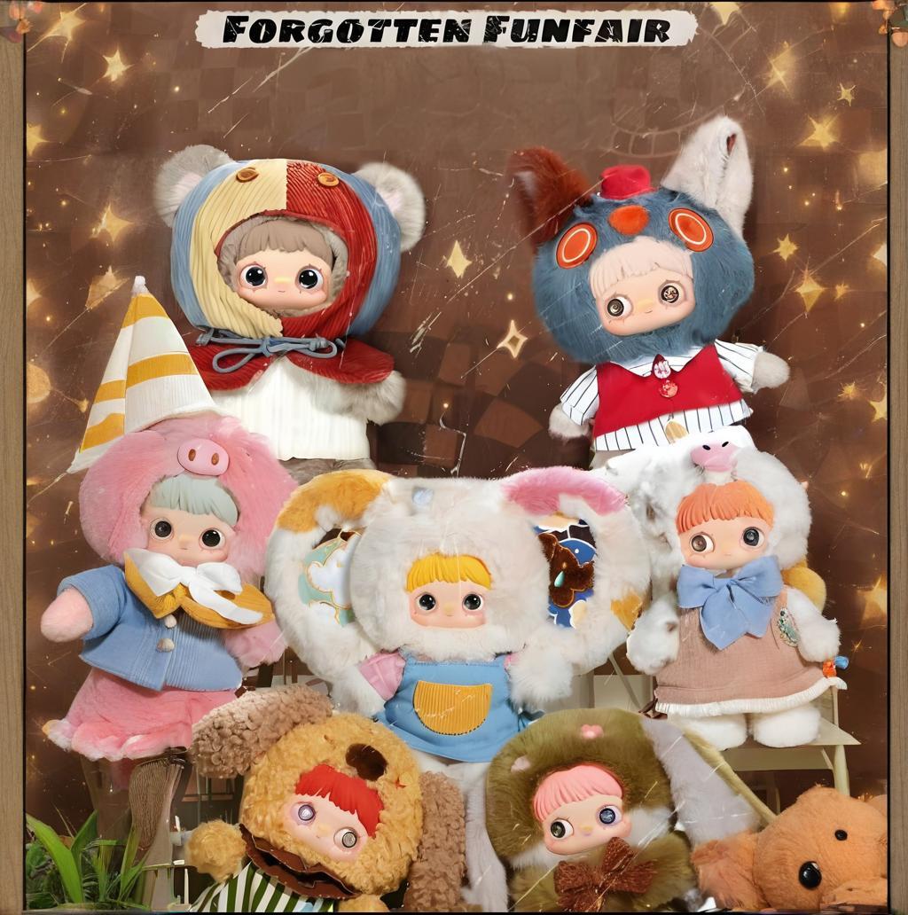 [400% Size] MayMei Fogotten Funfair Collection Plush Blind Box – Petrified Magic Plush Figure, Mystery Box Collectible Toy, Surprise Soft Sculpture Gift