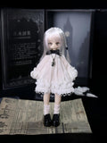 Mist-Veiled｜Fully Articulated Doll with White Hair, Rabbit Ears, and Top Hat – Vintage British-Style Gift