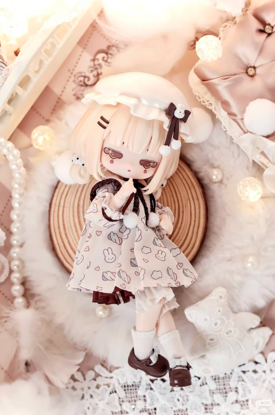 Sugar Index Marshmallow Limited Card‑Type 1/12 BJD Action Doll, Cute Lolita Collectible Figure