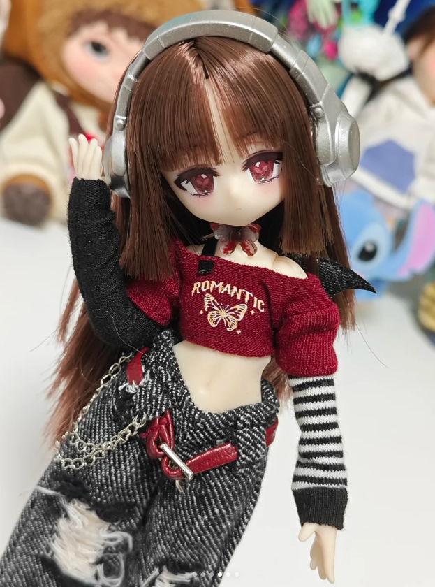 Momotale Butterfly Exclusion Zone 1/8 MJD Mechanical Joint Dress‑Up Action Figure, Anime Style Collectible Doll