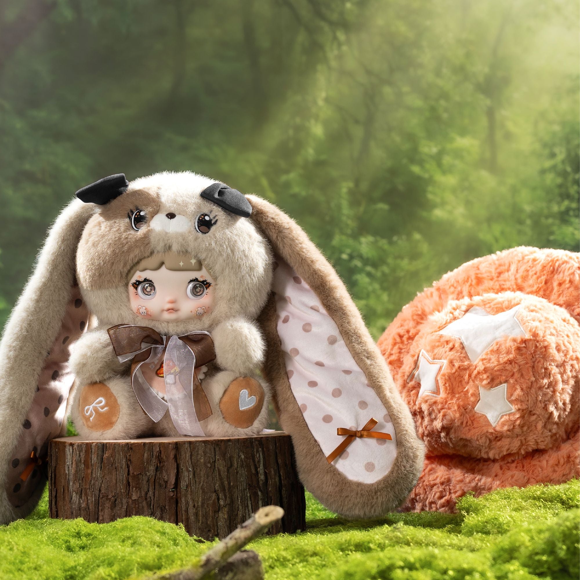 [400% Size] Nommi Plush Blind BoxMushroom Hat Series Collectible Soft Toy, Giant Mystery Figure, Cute Stuffed Doll Gift for Fans & Display Decor