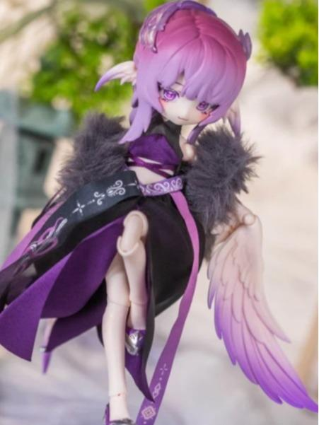 Lulua Cloud Feather Pavilion 25cm BJD Blind Box - Boxed Articulated Character Model Figure, Cute Collectible for Doll Enthusiasts, Includes 1 Unit & 1 Mini Care Guide, Articulated Figures