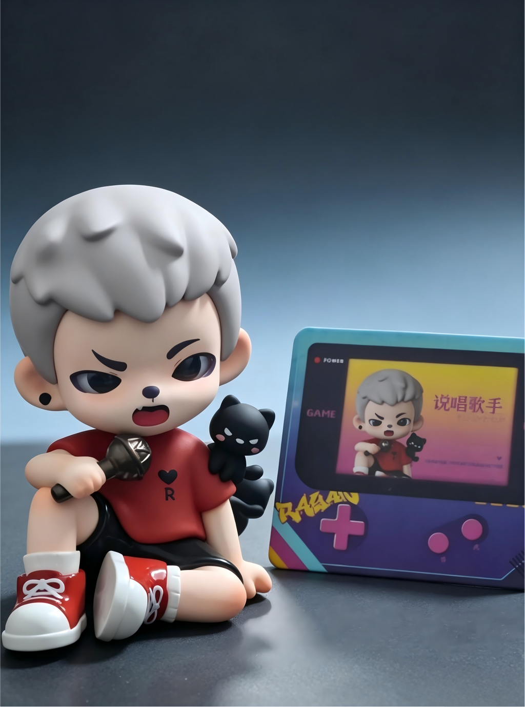 Rayan Rapper Figurine – Hip-Hop Themed Designer Toy, Ideal for Desktop Decor, Collecting, or Gifting.