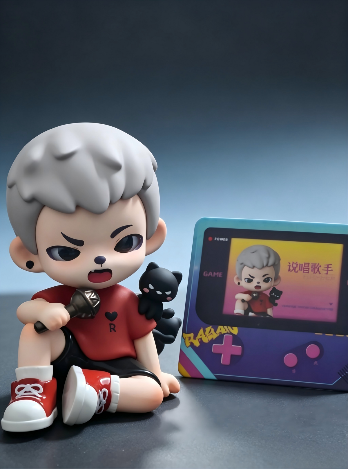 Rayan Rapper Figurine – Hip-Hop Themed Designer Toy, Ideal for Desktop Decor, Collecting, or Gifting.