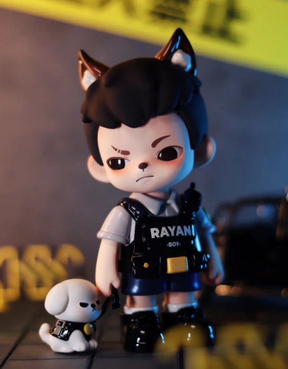 Rayan Police Wolf Edition | Collectible Blind Box Figure | Kawaii Tactical Series