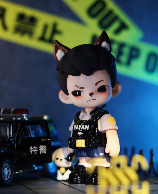 Rayan Police Wolf Edition | Collectible Blind Box Figure | Kawaii Tactical Series