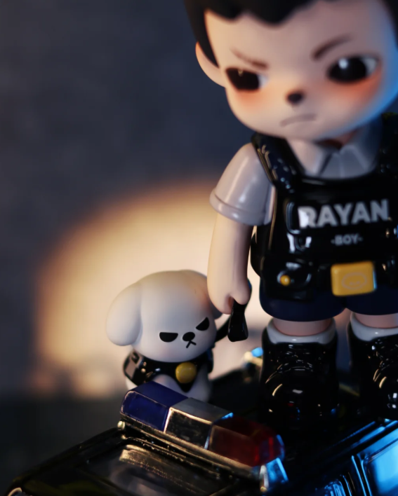 Rayan Police Wolf Edition | Collectible Blind Box Figure | Kawaii Tactical Series