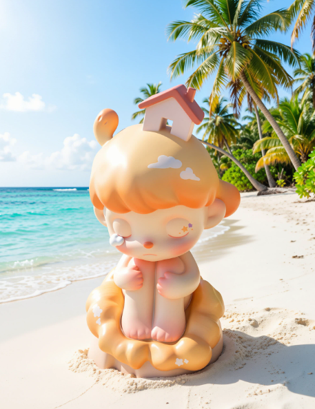 TTSPACE ANMOO "Alone Time" Hanging Card | Collectible Blind Box Figure | Cute Designer Toy for Bag Charm, Desk Decor & Gifting