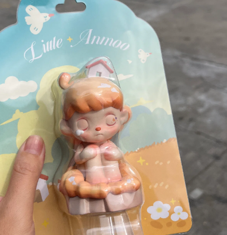 TTSPACE ANMOO "Alone Time" Hanging Card | Collectible Blind Box Figure | Cute Designer Toy for Bag Charm, Desk Decor & Gifting