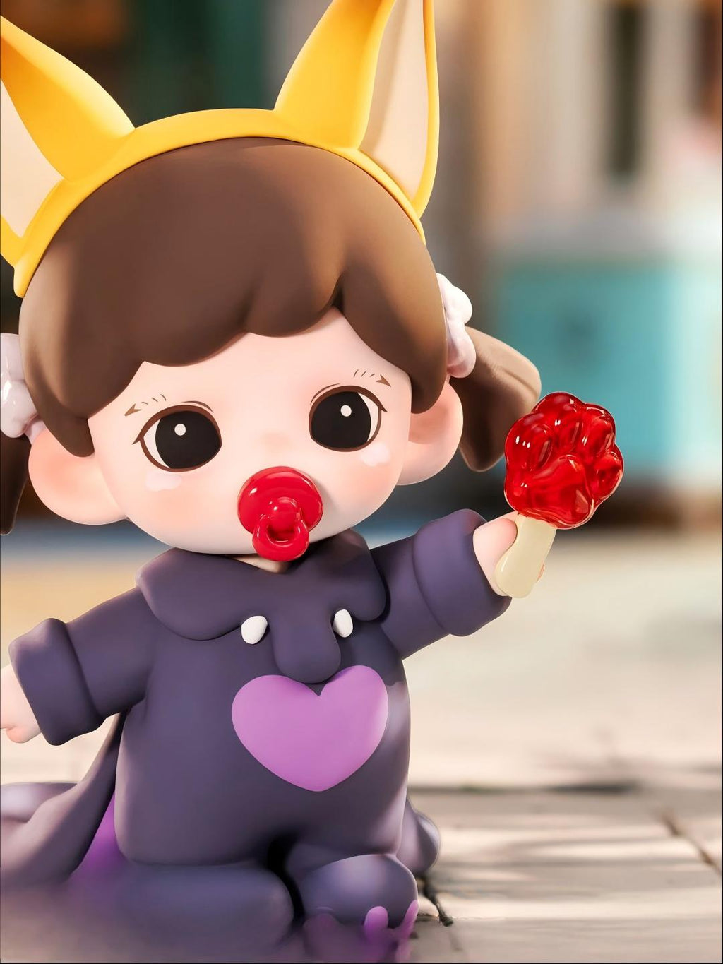 Zorra "Eating Paws" Trendy Art Toy – Fox Girl Vinyl Figure – Desktop Ornament / Collectible Gift