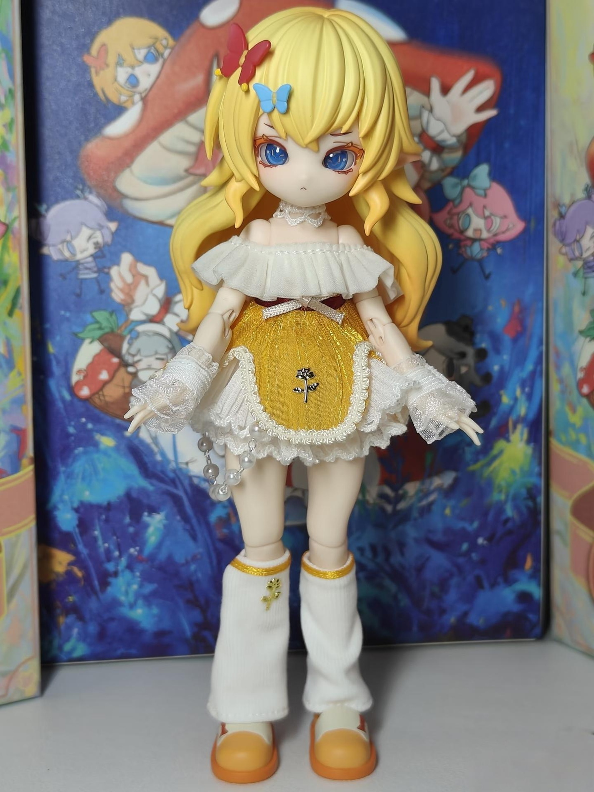 Mushroom Mycelium Naming Series BJD Blind Box Bag - Resin+PVC Articulated Multi-Jointed Collectible Figure, Soft Adorable Figurine with Exquisite Texture, Mini Model for Healing Atmosphere & Endless Fun of Raising Mini Dolls (Toys & Hobbies, Dolls)