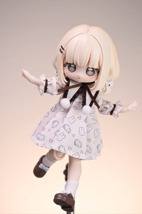 Sugar Index Marshmallow Limited Card‑Type 1/12 BJD Action Doll, Cute Lolita Collectible Figure