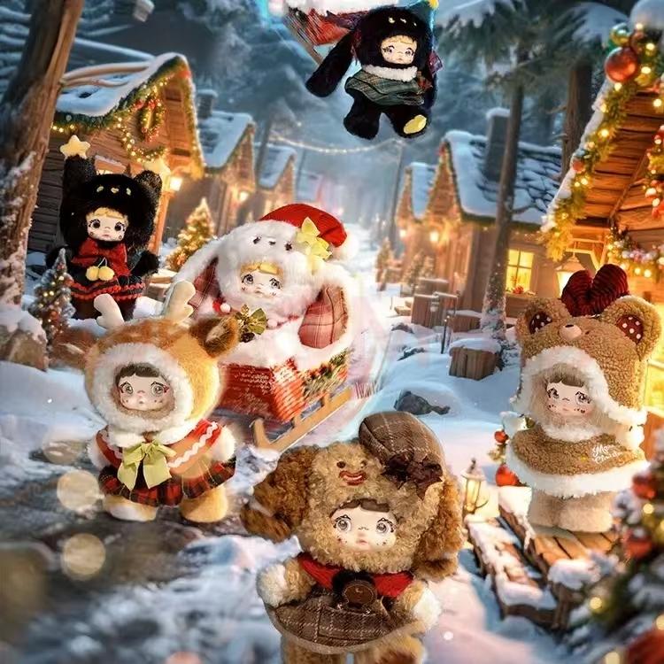 Nommi Magical Christmas Eve Plush Blind Box – Kawaii Holiday Plush Charm, Cute Festive Bag Pendant, Soft Collectible Toy Gift for Girls & Christmas Lovers