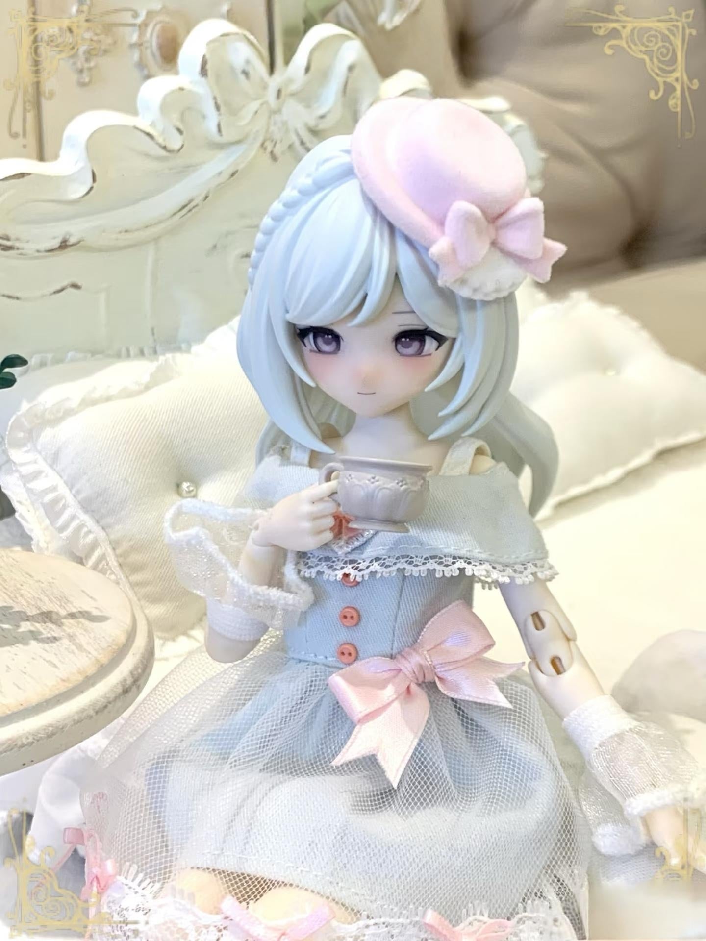 Good Night, Ojosama - Awayuki&Shintou Series Special Sixth Batch BJD Action FIgure Blind Box Collectible 1/8 Bonnie Ball Jointed Doll, Cute Dress Up Doll with Joints, Collection Action Figure for Birthday Christmas