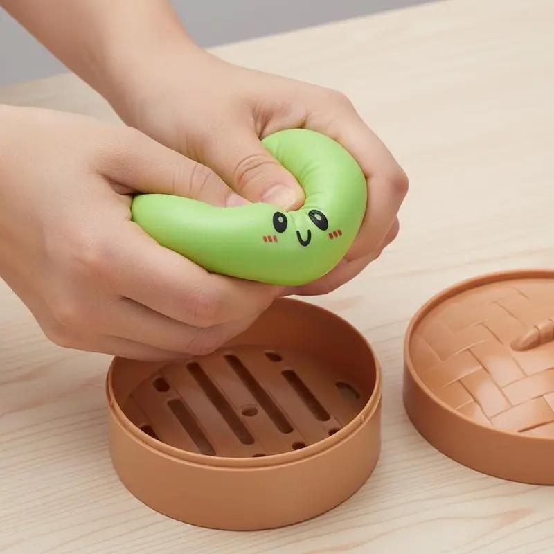 Glitter Series & Macaron Series Expressive Big Dumpling Squishy Blind Box