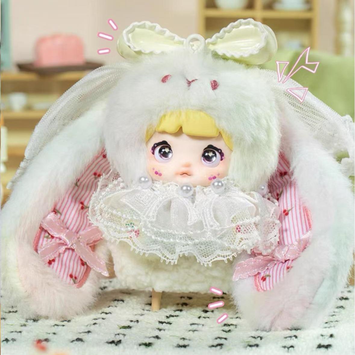 Nommi Sweetheart Bunny Blind Box Plush Doll Handbag Keychain Stuffed Animal Girls Birthday Gift Adorable Kawaii Surprise Toy Collectible Figure Ultra Soft Plush Perfect for Teens & Kids