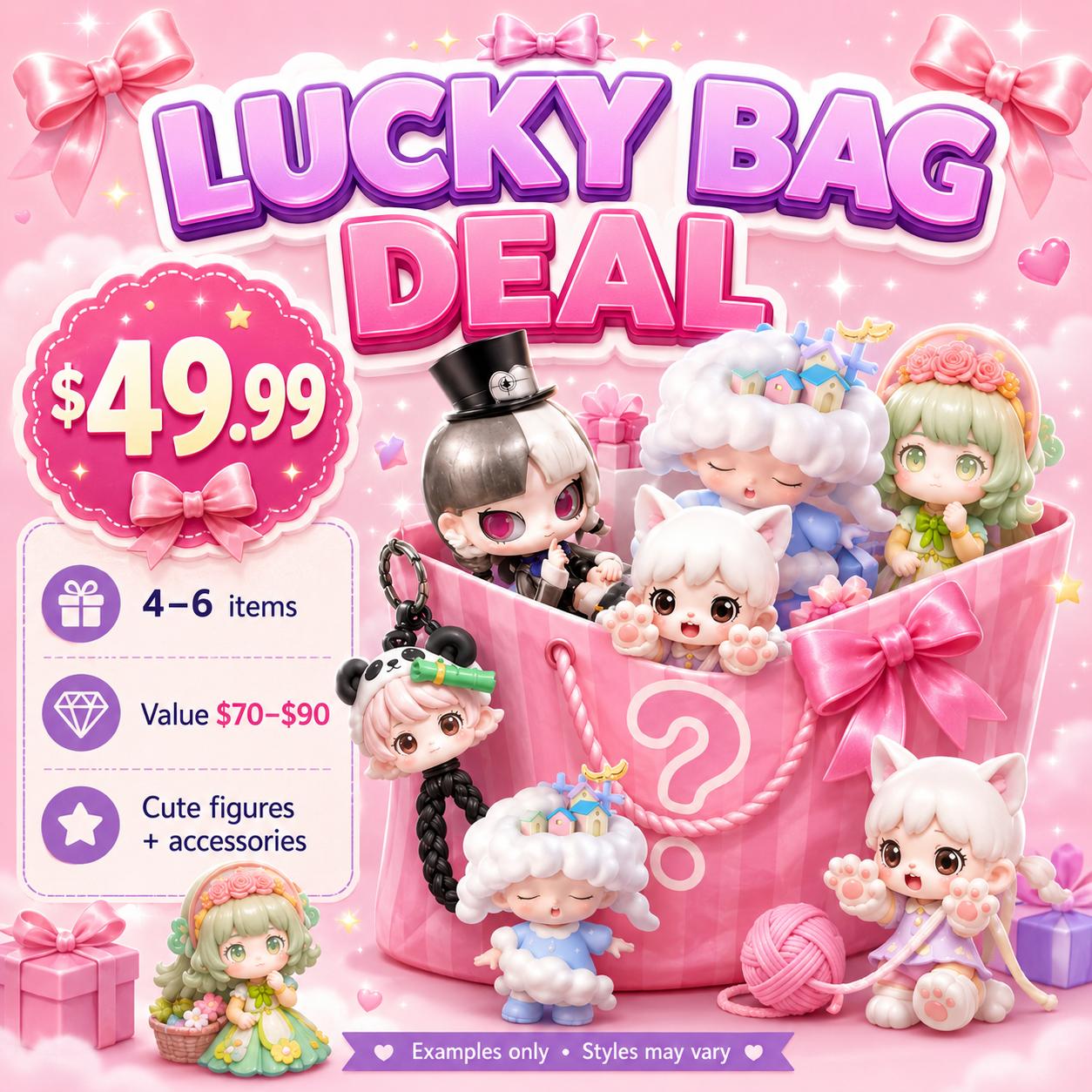 Kawaii Surprise Lucky Bag - 4–6 Trendy Toys Inside