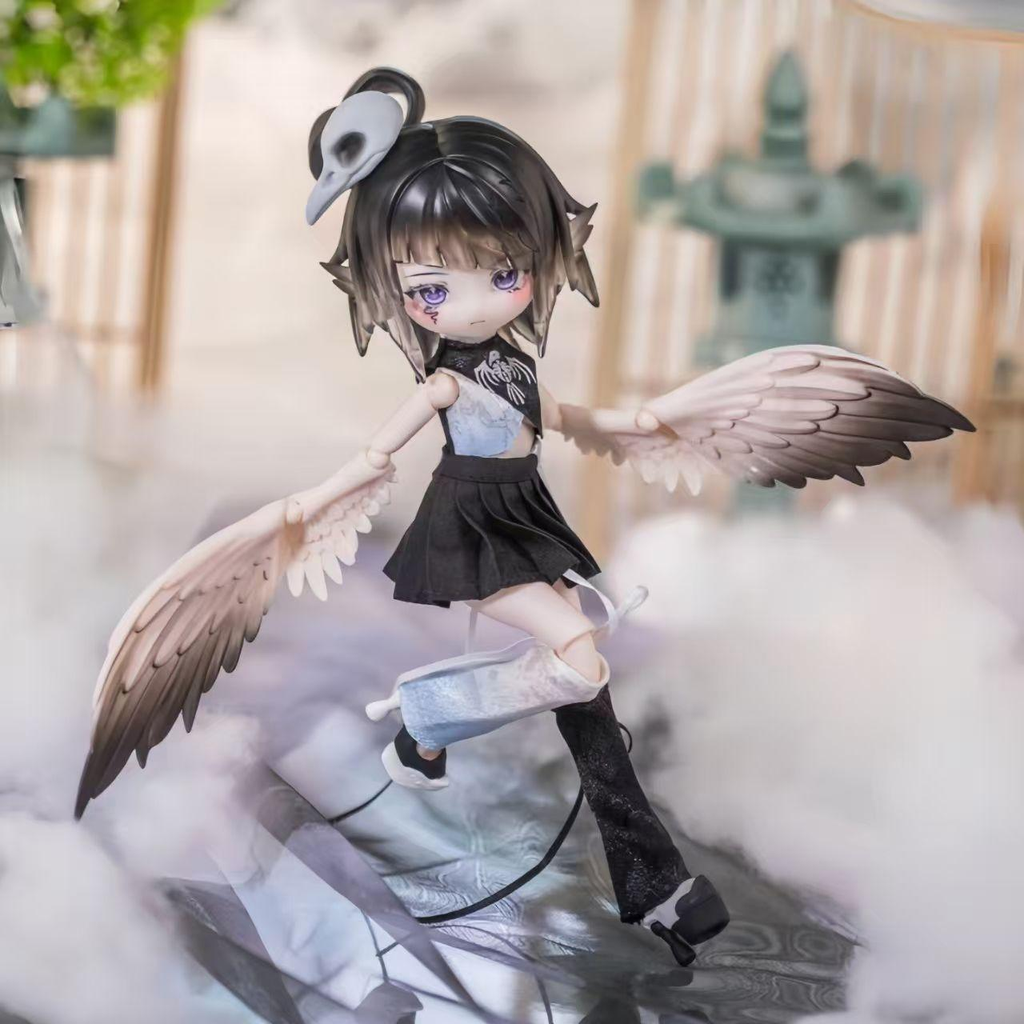 Lulua Cloud Feather Pavilion 25cm BJD Blind Box - Boxed Articulated Character Model Figure, Cute Collectible for Doll Enthusiasts, Includes 1 Unit & 1 Mini Care Guide, Articulated Figures