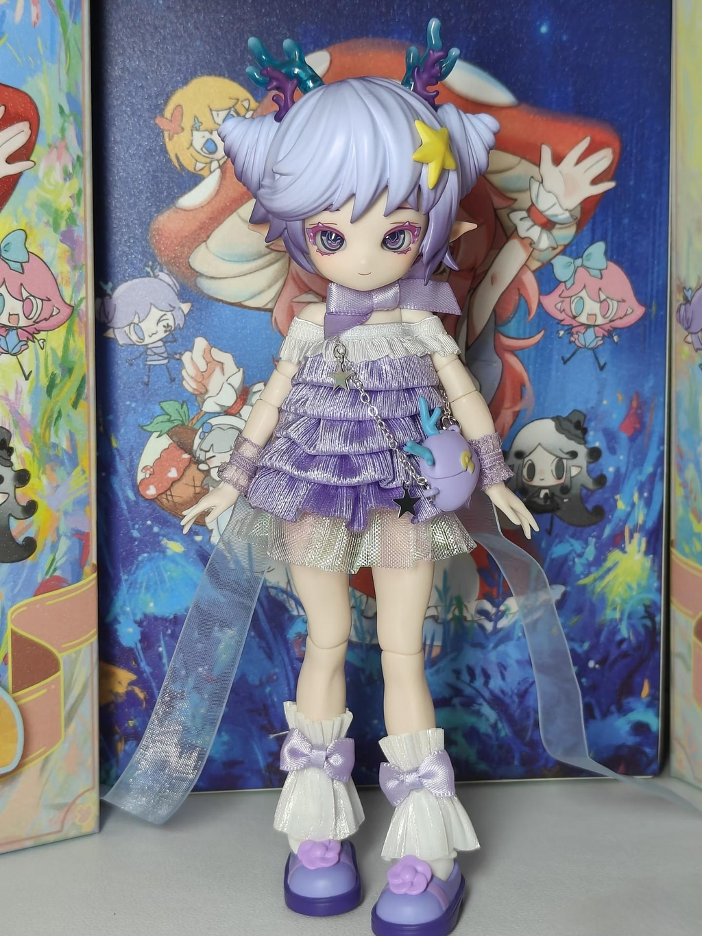 Mushroom Mycelium Naming Series BJD Blind Box Bag - Resin+PVC Articulated Multi-Jointed Collectible Figure, Soft Adorable Figurine with Exquisite Texture, Mini Model for Healing Atmosphere & Endless Fun of Raising Mini Dolls (Toys & Hobbies, Dolls)