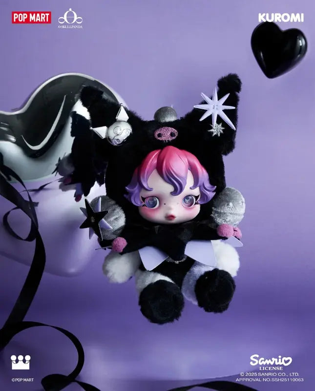SKULLPANDA × KUROMI & MY MELODY Vinyl Plush Pendant