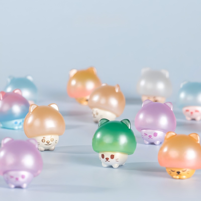 Versatile Mushroom Cat Mini Bean Figures Blind Box