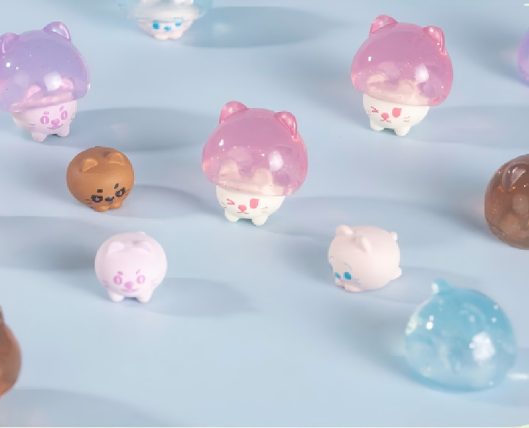 Versatile Mushroom Cat Mini Bean Figures Blind Box