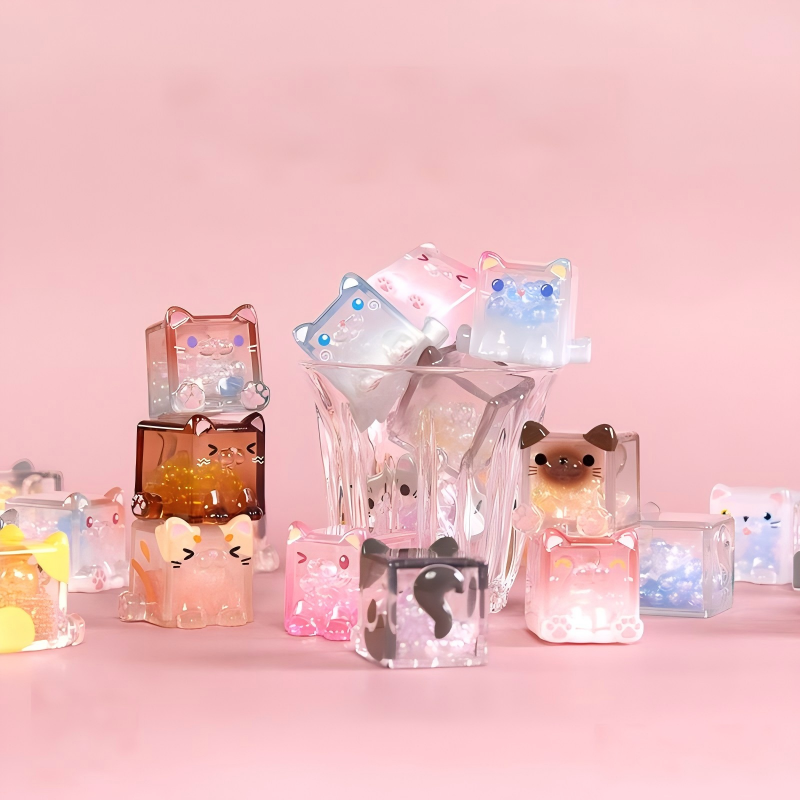 Square Stacking Cat Big Ice Cool Series Figures Blind Box