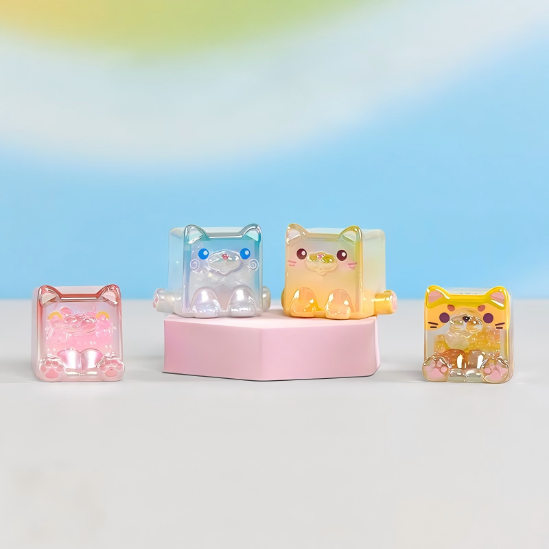 Square Stacking Cat Big Ice Cool Series Figures Blind Box