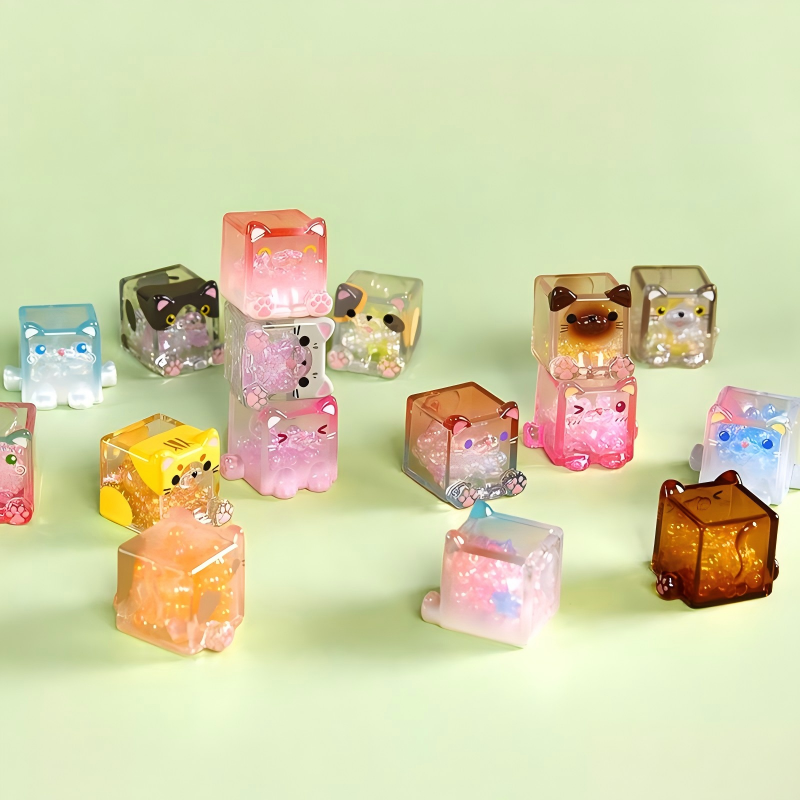 Square Stacking Cat Big Ice Cool Series Figures Blind Box