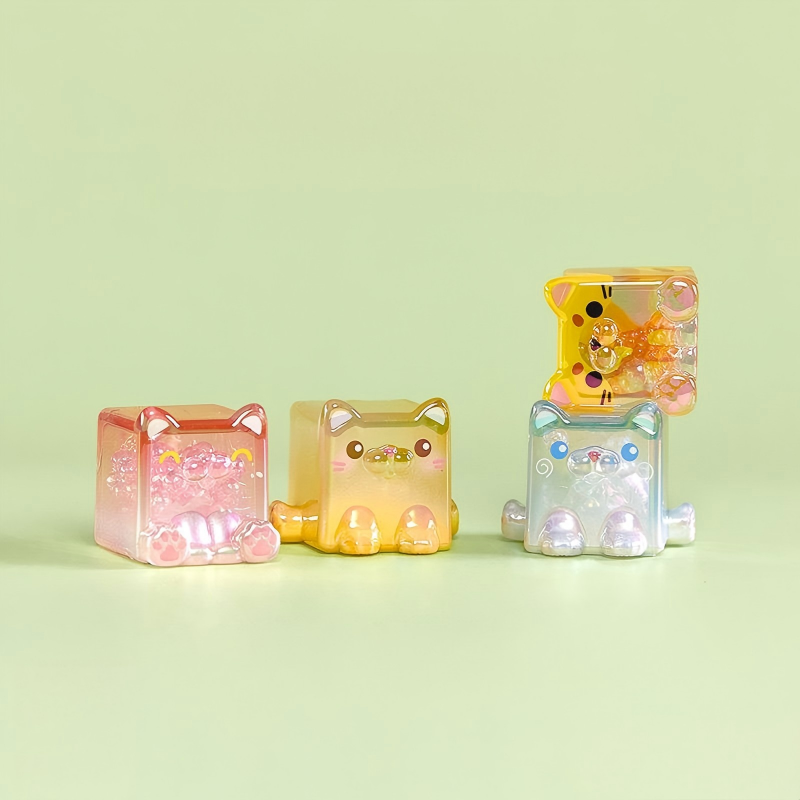 Square Stacking Cat Big Ice Cool Series Figures Blind Box