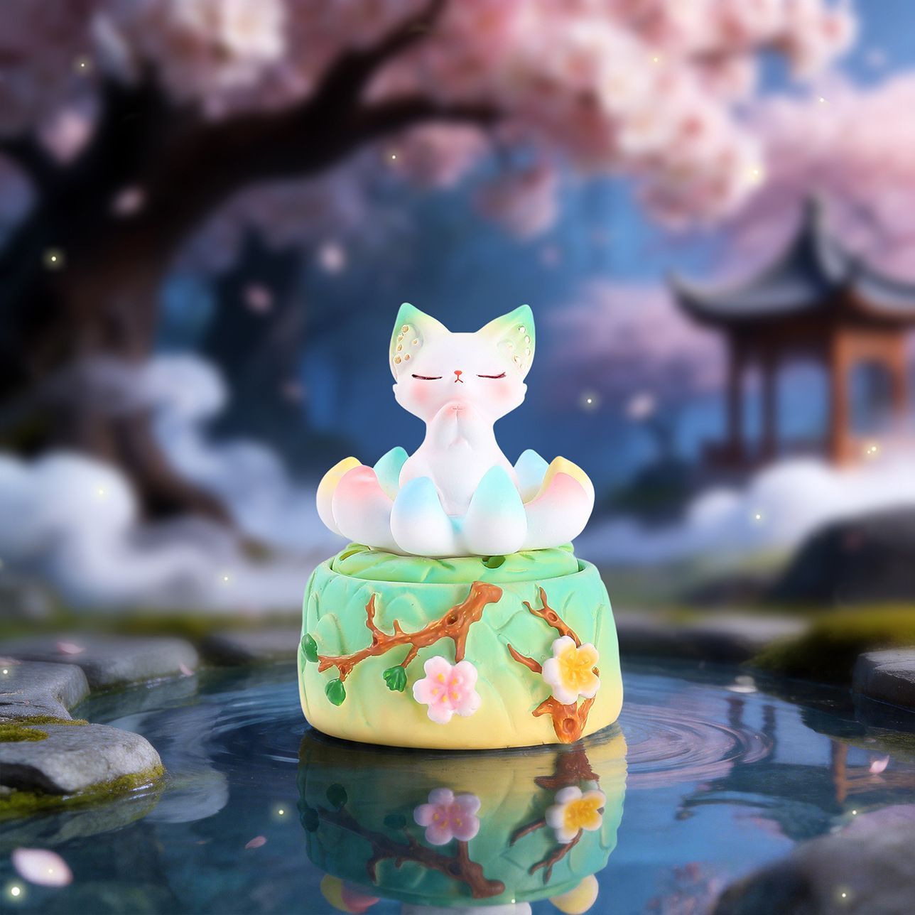 Kunlun Nine-Tailed Fox Incense Burner Series Figures Blind Box
