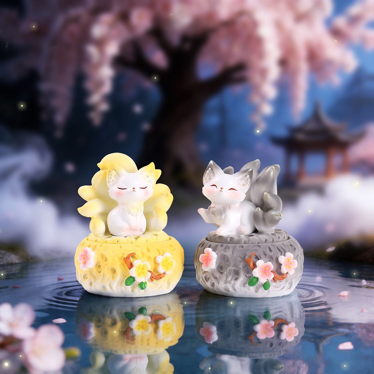 Kunlun Nine-Tailed Fox Incense Burner Series Figures Blind Box