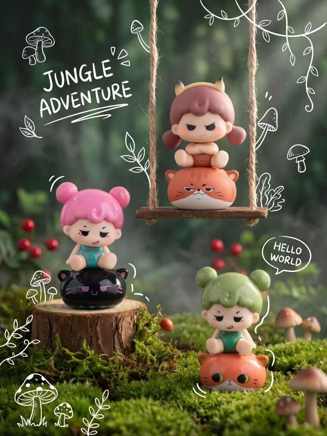 Mengdana Little World Mini Bean Blind Bag, Detachable Animal Dolls, DIY Desk Ornaments Collectible Gift