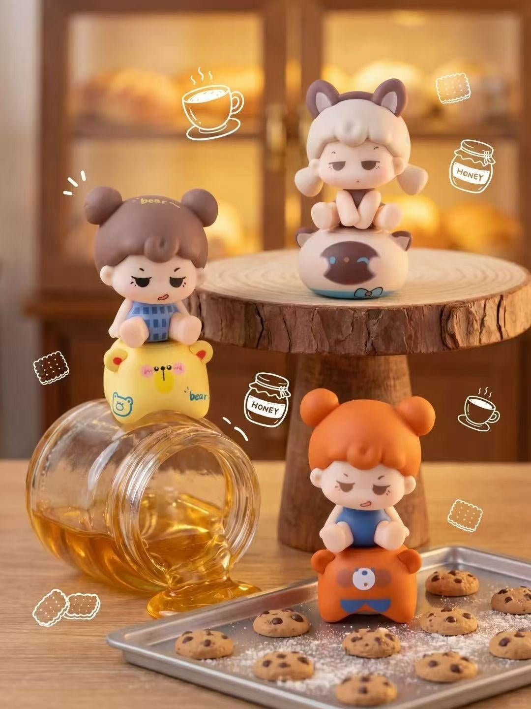 Mengdana Little World Mini Bean Blind Bag, Detachable Animal Dolls, DIY Desk Ornaments Collectible Gift