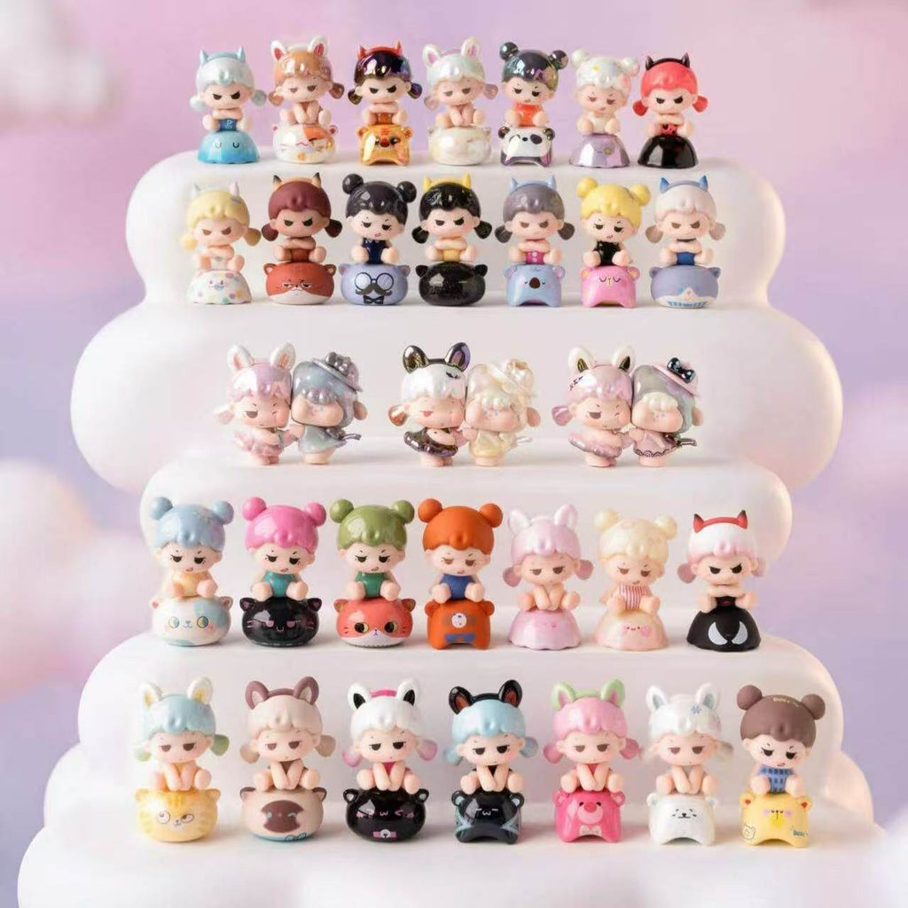 Mengdana Little World Mini Bean Blind Bag, Detachable Animal Dolls, DIY Desk Ornaments Collectible Gift