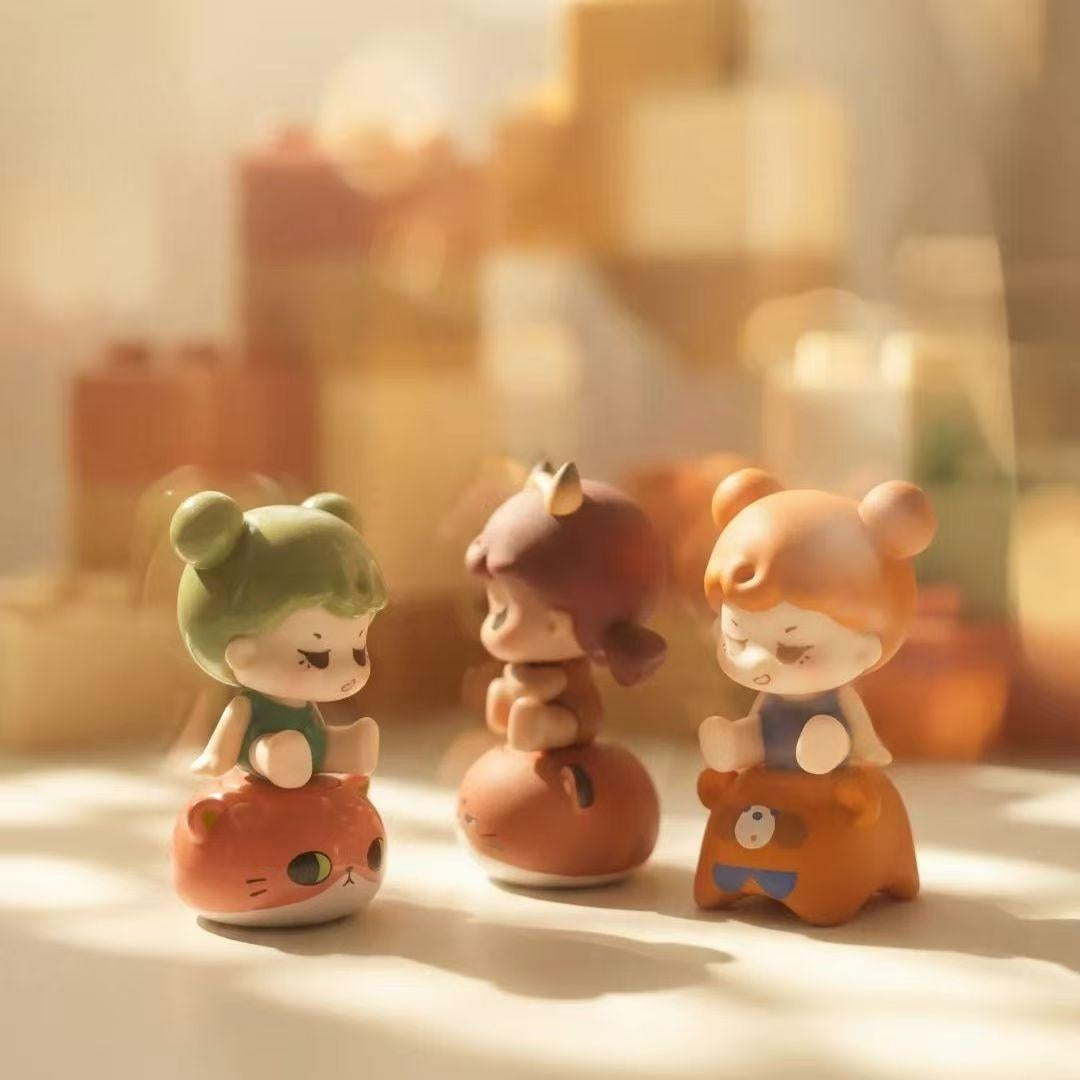 Mengdana Little World Mini Bean Blind Bag, Detachable Animal Dolls, DIY Desk Ornaments Collectible Gift