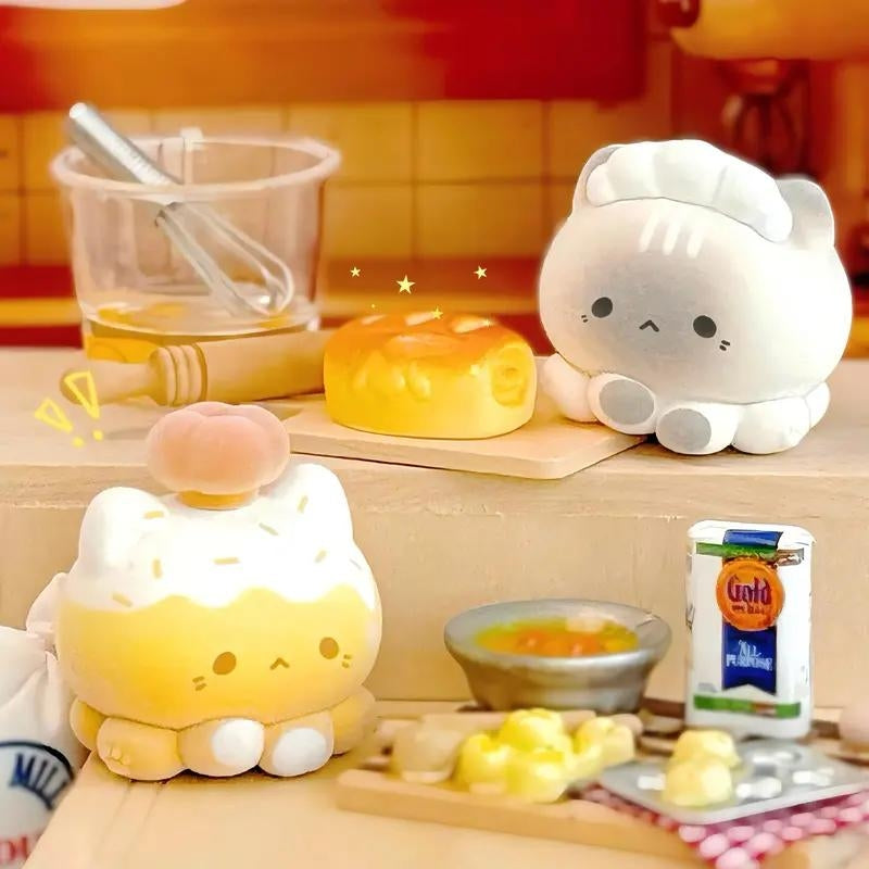 Octcats' Fantastic Journey Mini Figure, Cute Decorative Item, DIY Material, Micro Model, Collectible Toy, Octocat Design